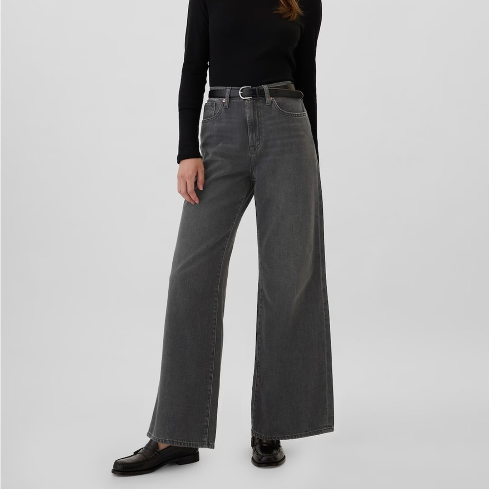 NWT Gap High Rise Wide-Leg Jeans (Black)